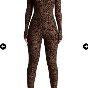 Naked Wardrobe Brown Leopard Jumpsuit